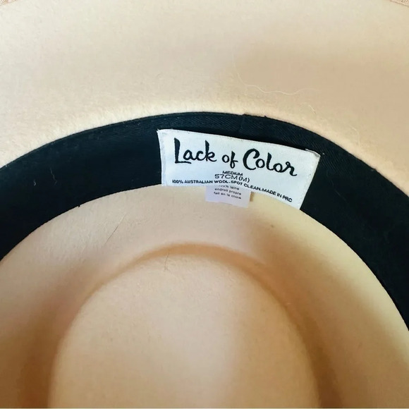 Lack of Color Ivory Rancher Wool Felt Oversized Fedora in Beige main image 2